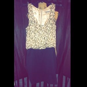 Leopard flow top Dress